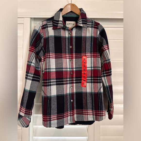 NWT Orvis Pinnacle Shirt Jacket Plaid Women’s Medium Classic Collection Snap Top - Picture 11 of 14